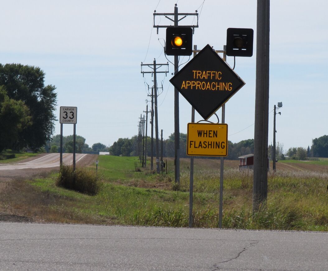 Intersection conflict warning system in Minnesota